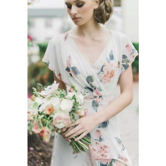 NWT Jenny Yoo Collection Alanna Dress Floral Ohana Bridesmaid Maxi Open Back 8 - Picture 5 of 16